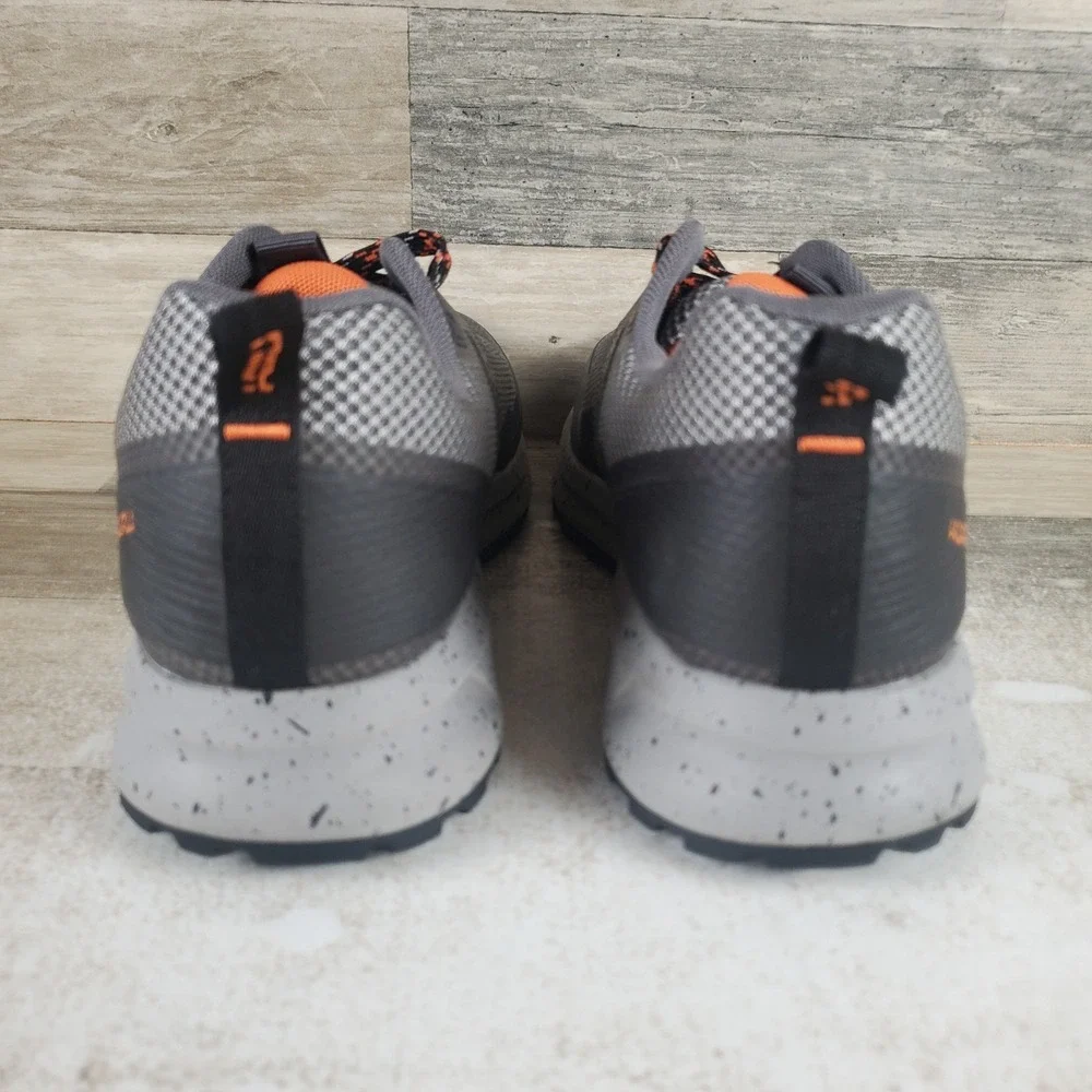Kuru Atom Mens Hiking Shoes Sz 8.5 M Lead Gray Orange Spice Mesh Lace Up Sneaker